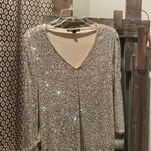 Silver sequin shirt!